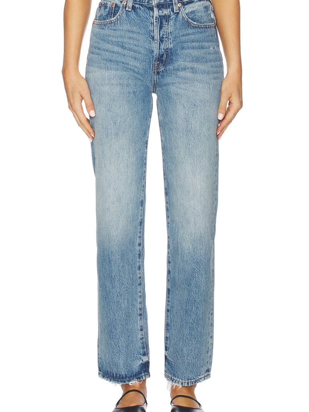 Pistola Straight-Leg Midwash Blue Jeans